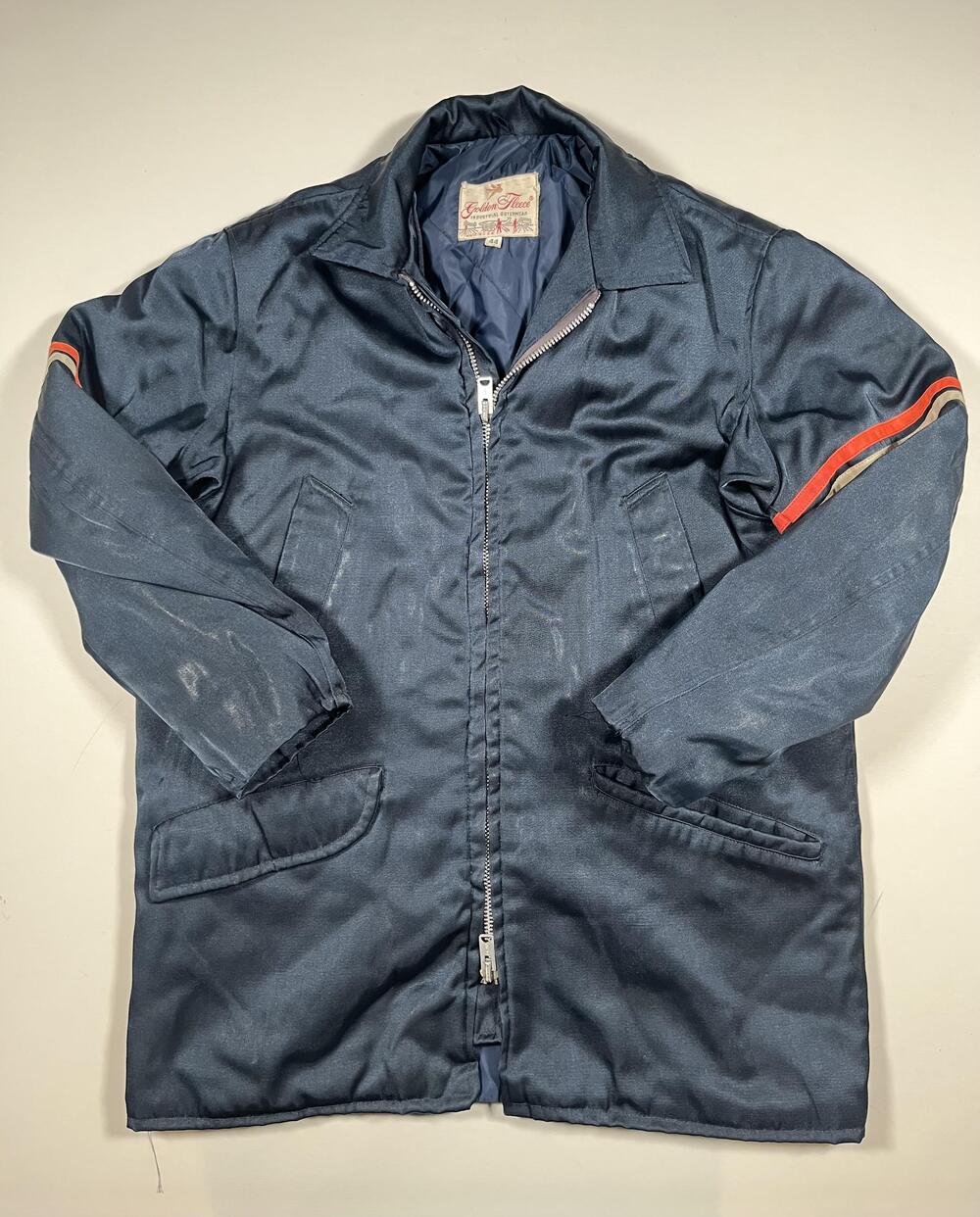 Vintage Golden Fleece Coat Mens 44 Blue Quilted Insulated Workwear USA